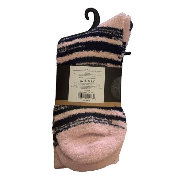 Frye Super Soft Women’s Fuzzy Pink Boots Socks 2 Pair New - Picture 3 of 5